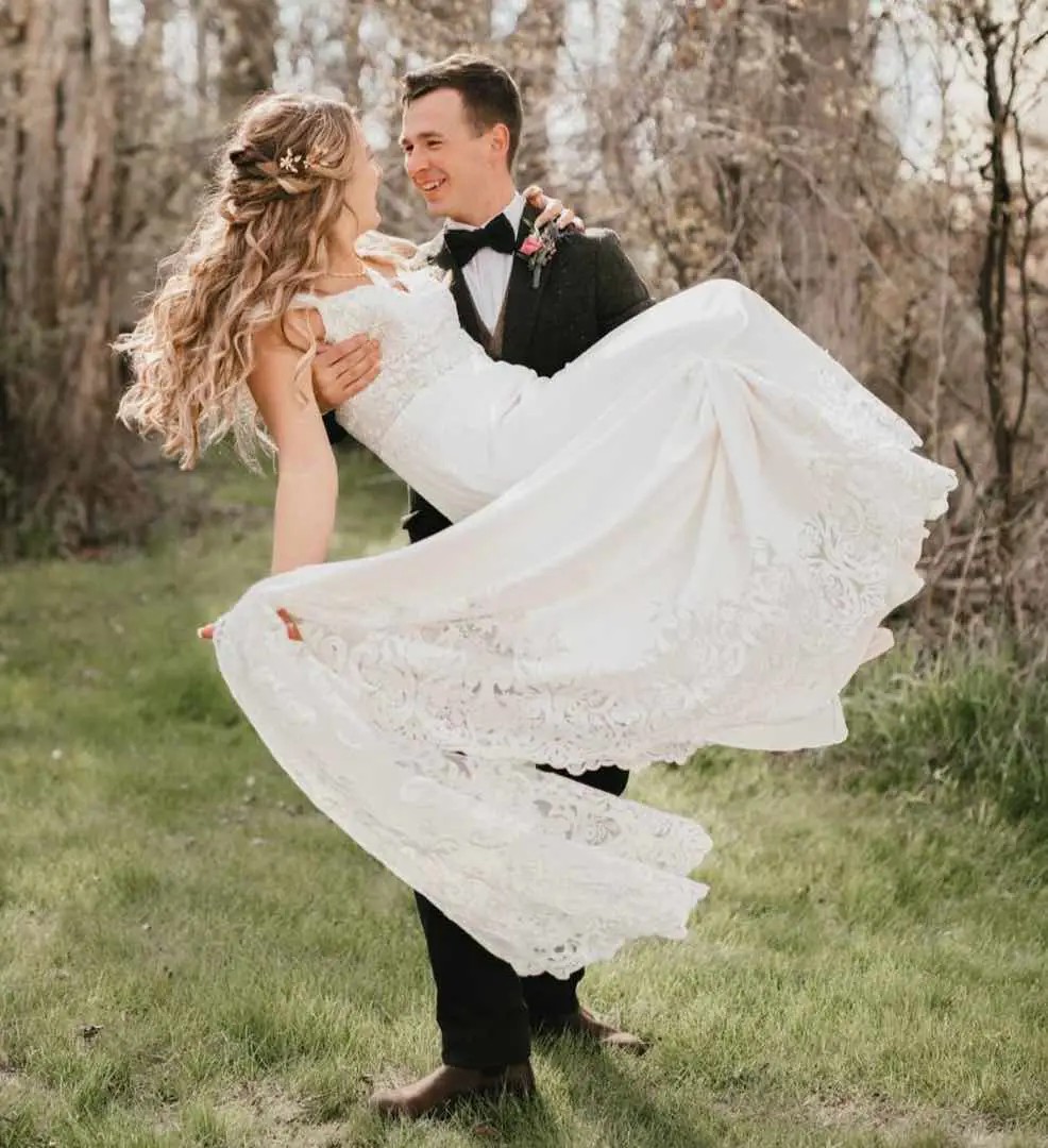 Photo of a model wearing a bridal collection After 5 Weddings gown