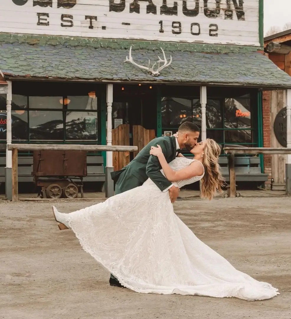 Photo of a model wearing a bridal collection After 5 Weddings gown