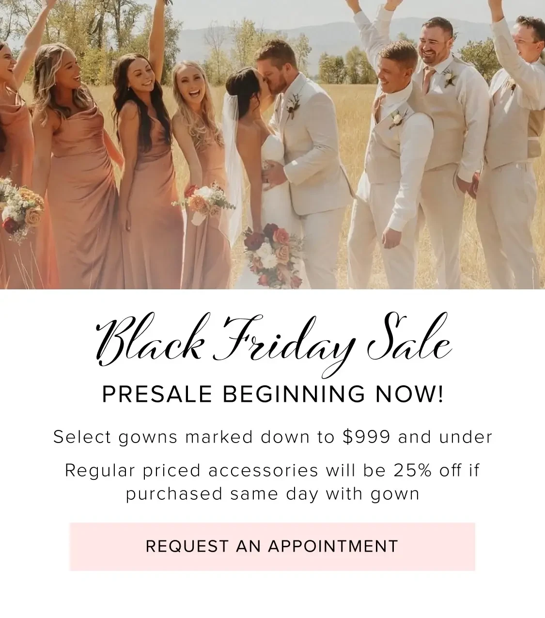 Black Friday Sale at After 5 Bridal & Gentleman Jacks